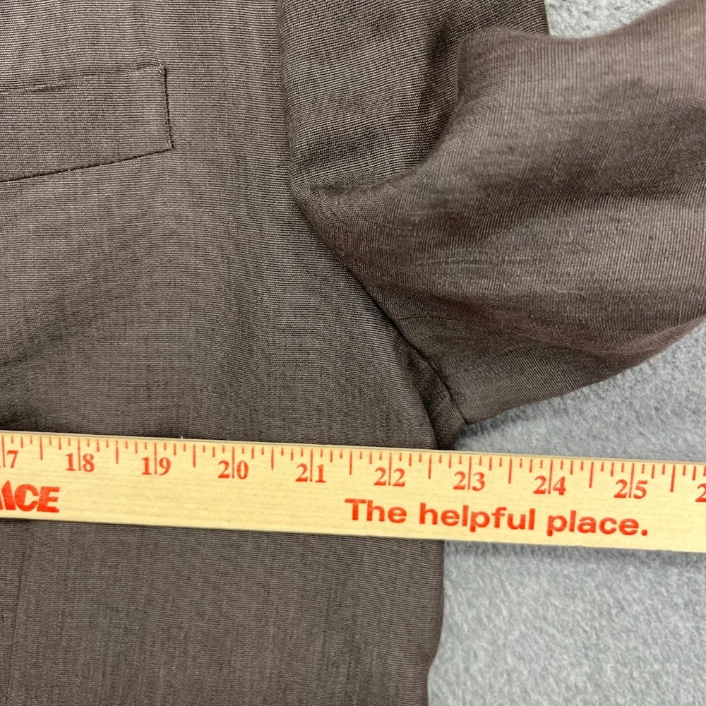 Zara Blazer Mens 42 Brown Linen Blend SS25 Two Button Notch Lapel Sport Coat